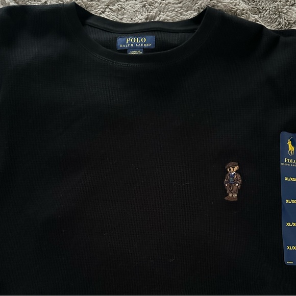 NWT - POLO RALPH LAUREN MENS XL BLACK LONG SLEEVE CREWNECK - Picture 3 of 5